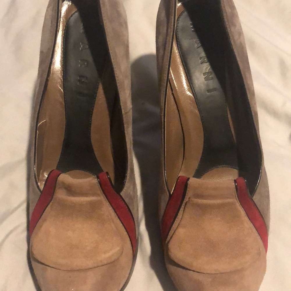 Marni suede platform shoes